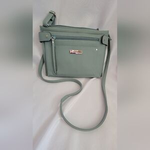 Rosetti Light Blue Shoulder/Crossbody Bag 3 pockets, expands